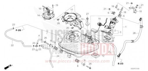 RESERVOIR A CARBURANT MSX125AM de 2021
